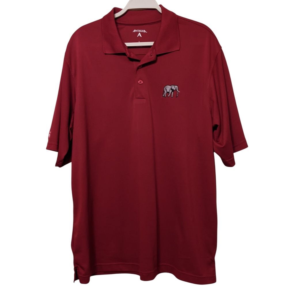 Alabama Crimson Tide Football Tee Elephant Polo Large